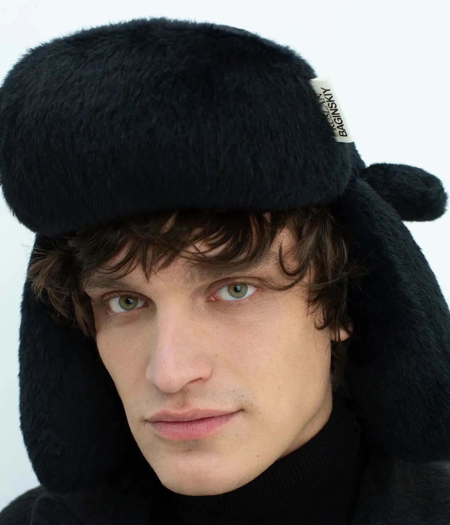 Logo-Patch Faux Fur Aviator Hat