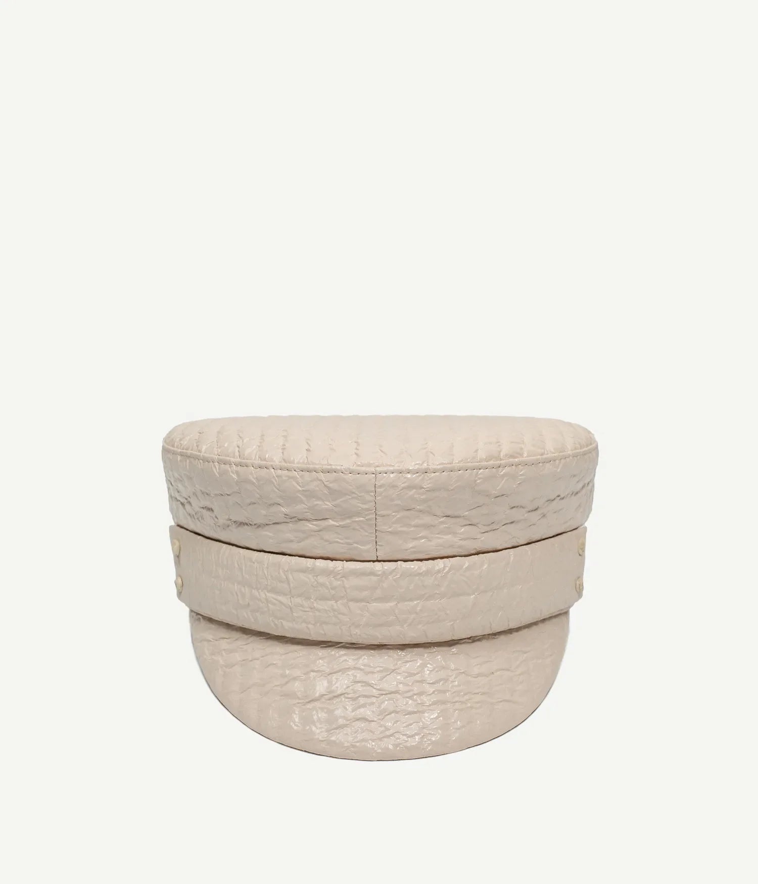 Leather, Faux-Leather Belted Baker Boy Cap