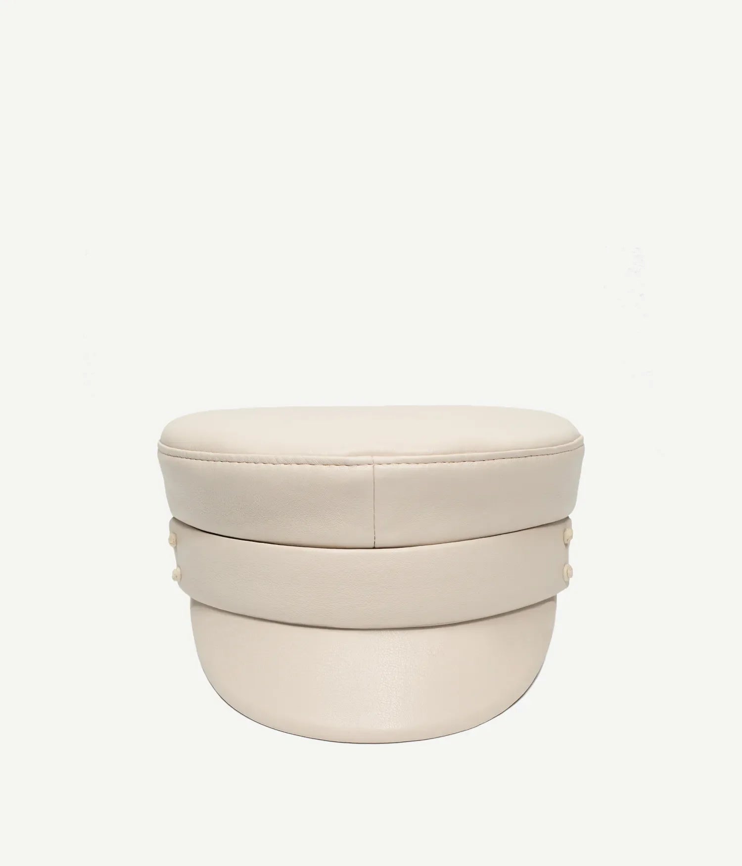 Leather, Faux-Leather Belted Baker Boy Cap