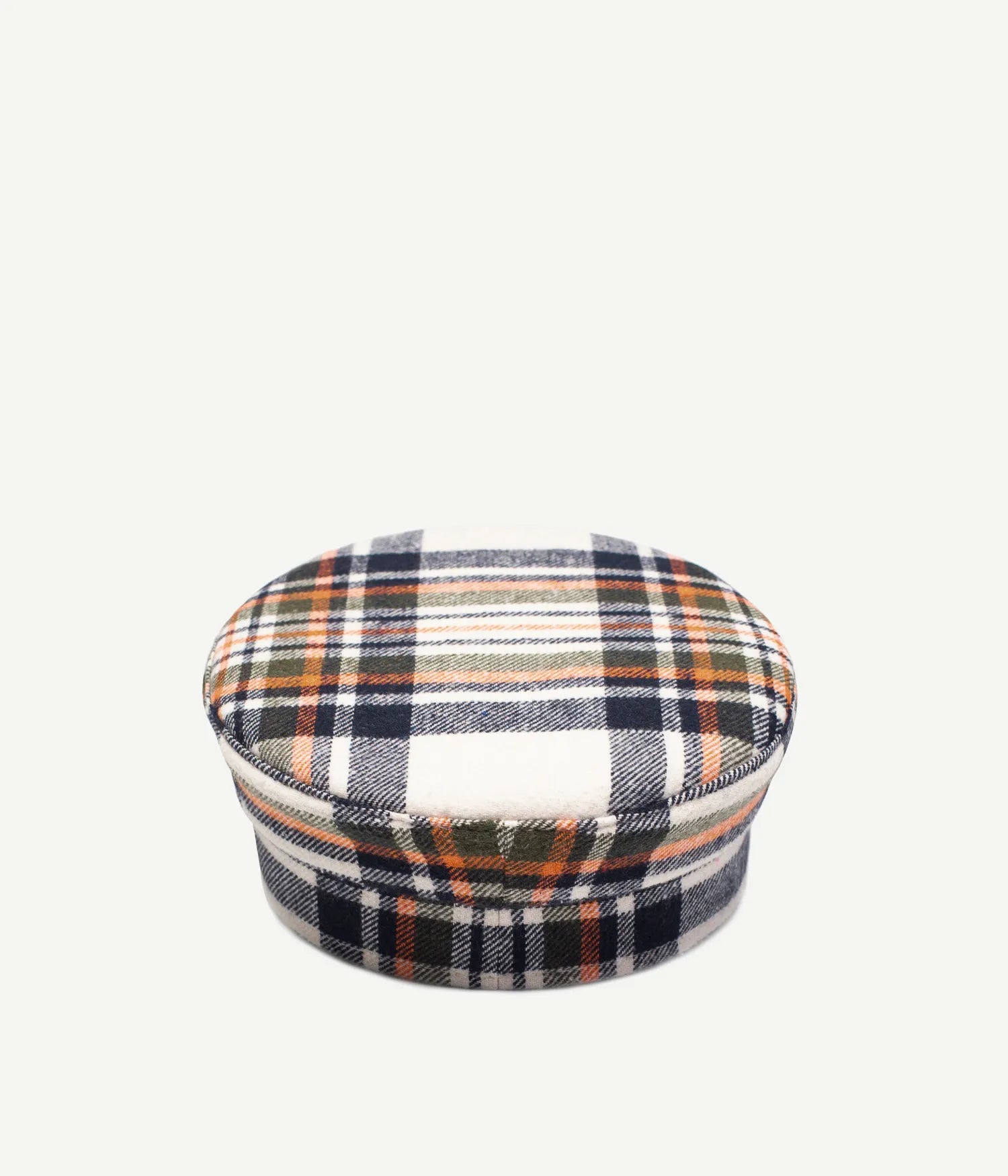 Logo-embellished Plaid Baker Boy Cap