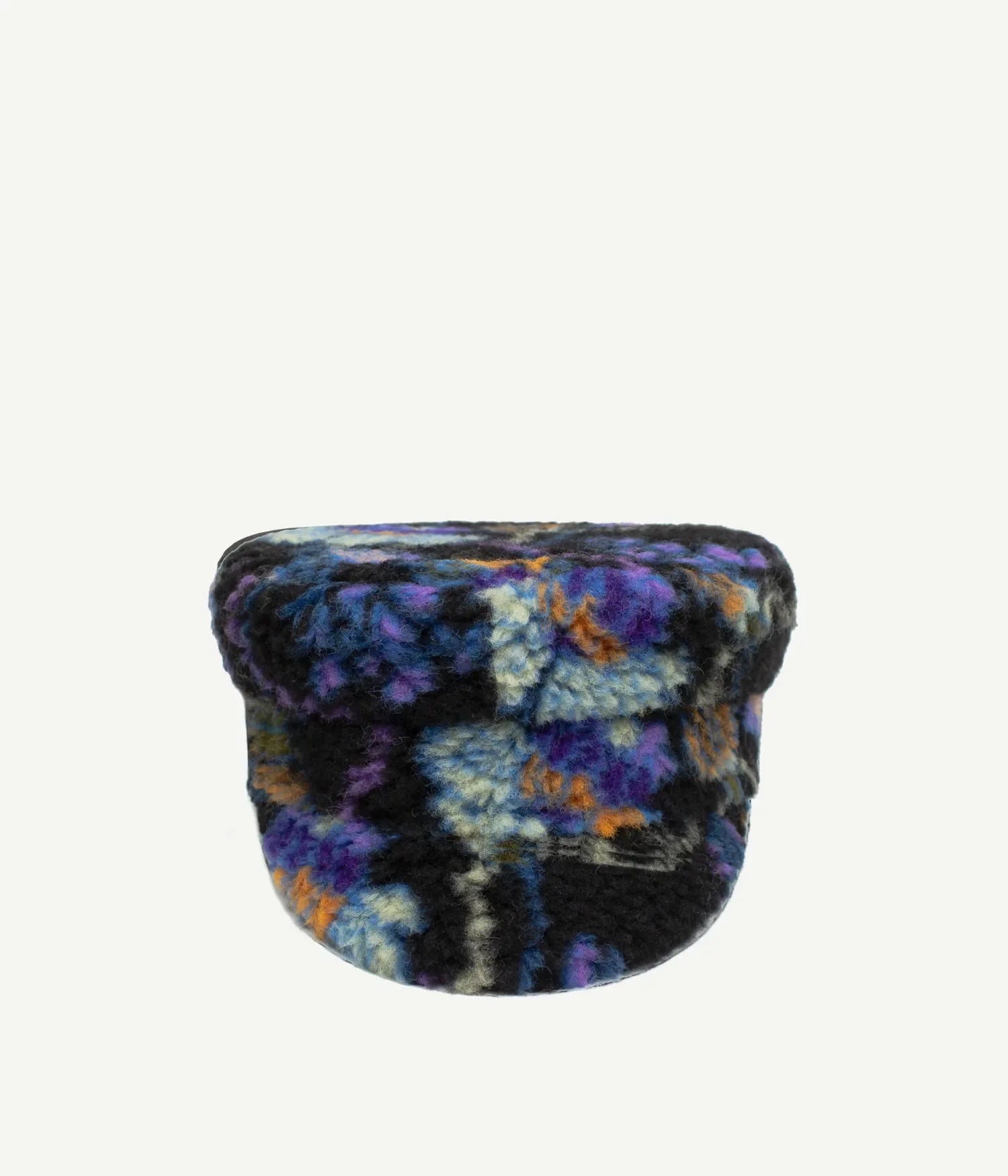 Floral-Print Faux-Fur Baker Boy Cap