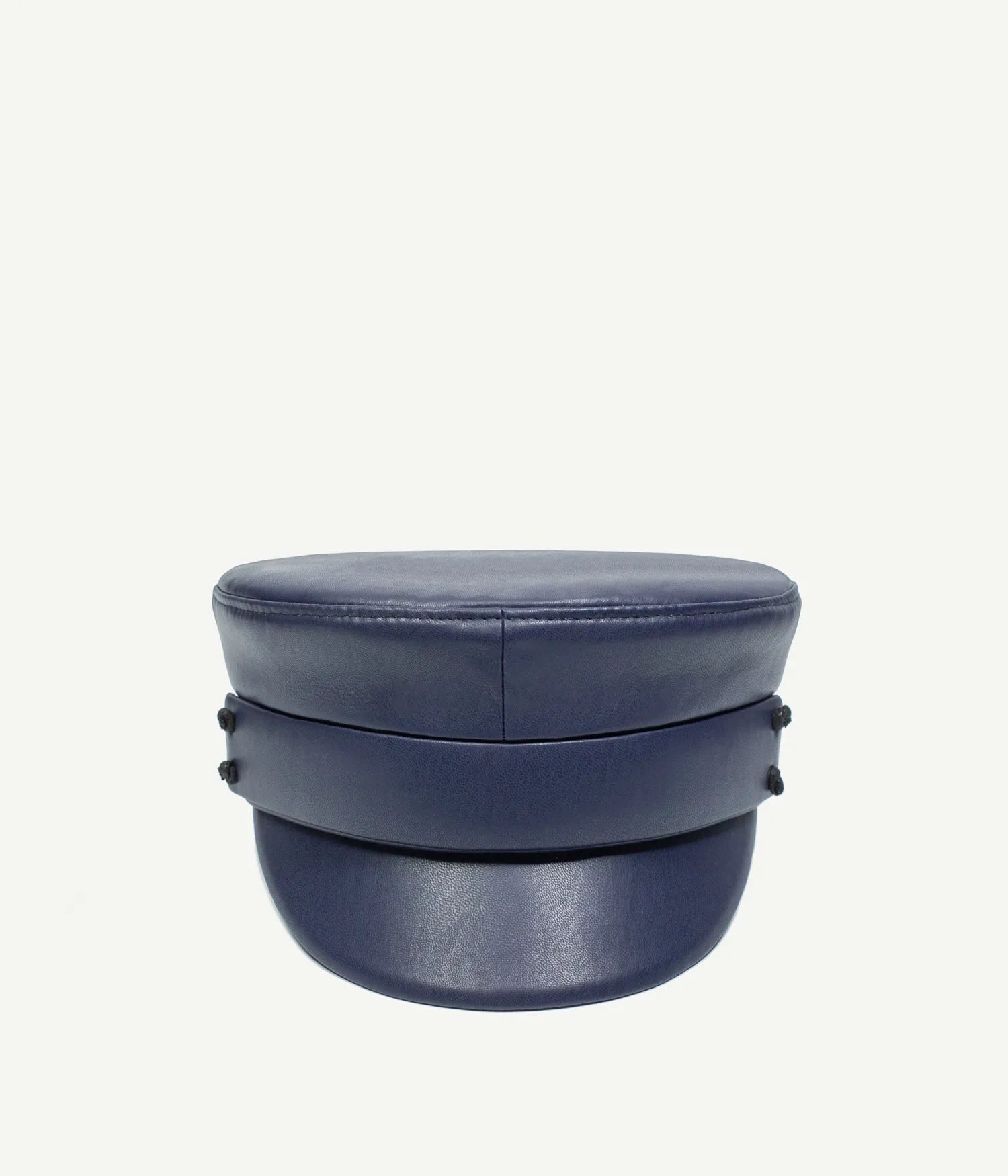 Leather, Faux-Leather Belted Baker Boy Cap