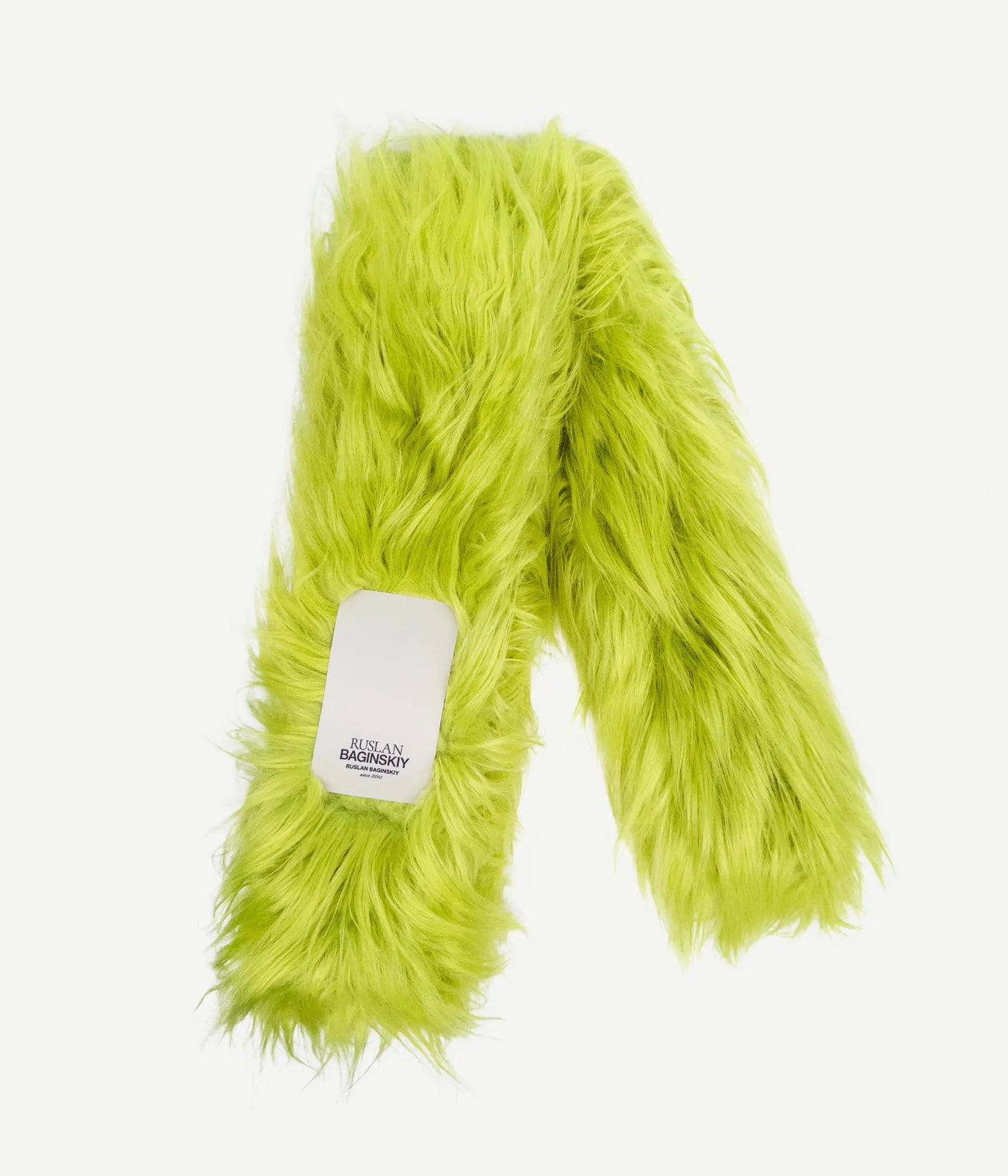 Faux-Fur Logo-Patch Scarf