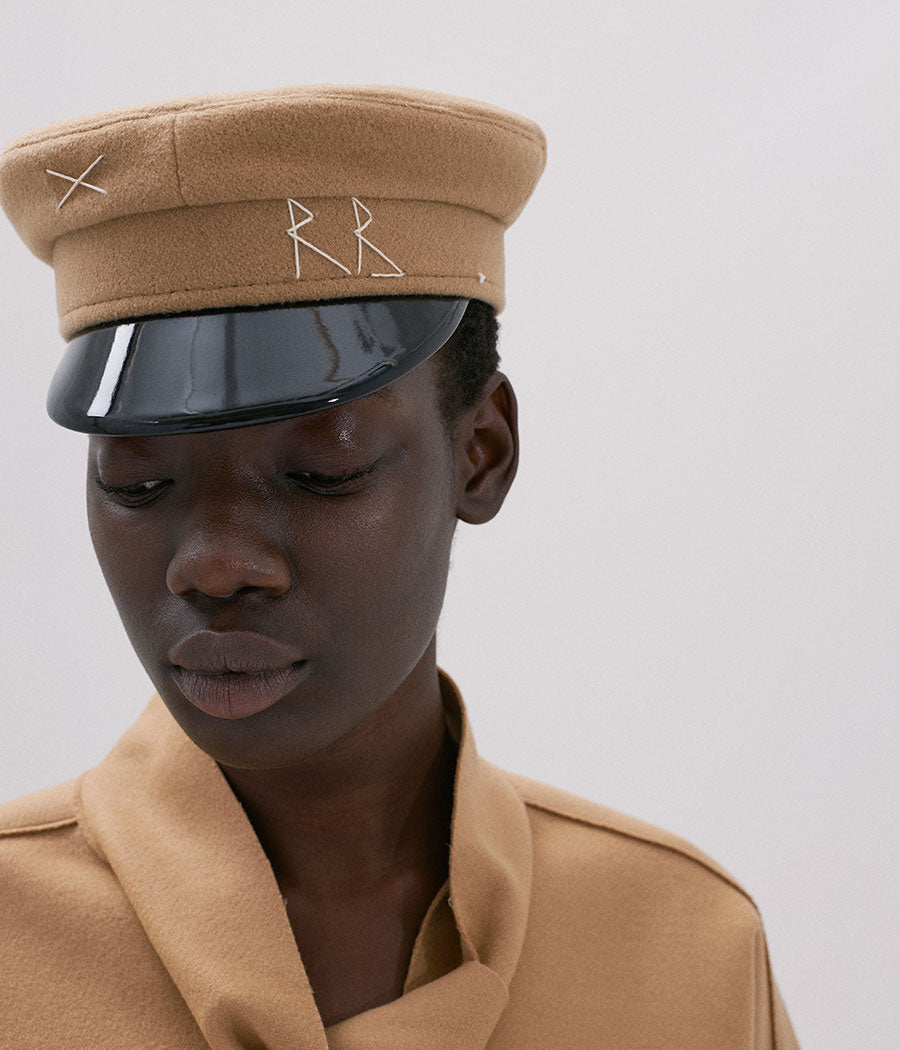 Photo, , Beige Wool Baker Boy Cap