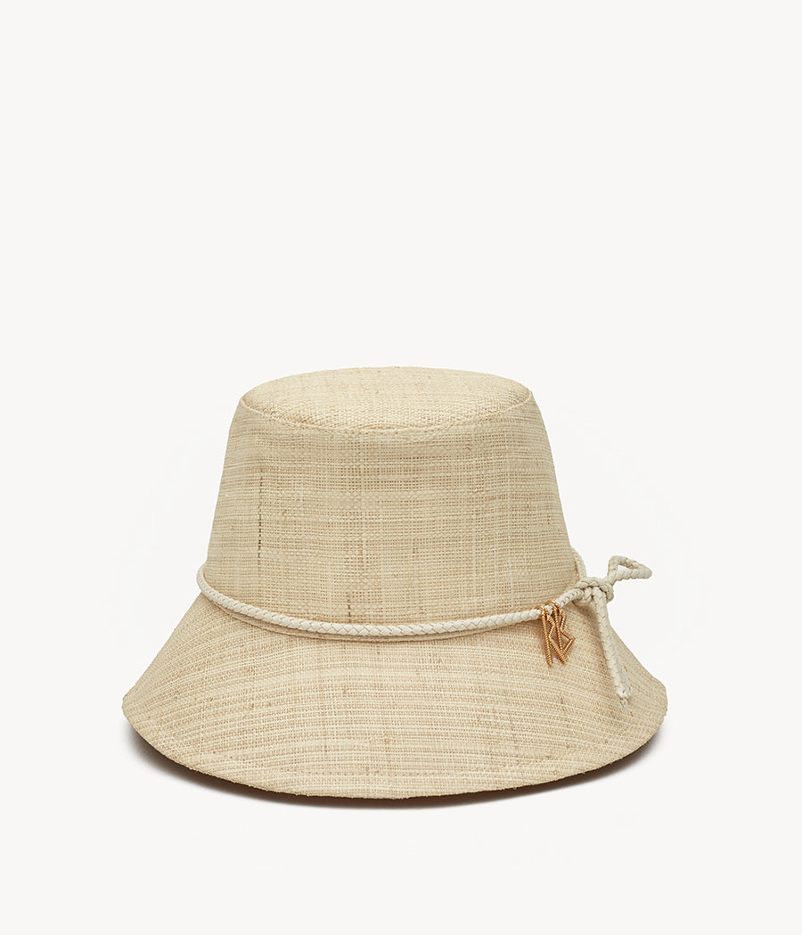 Monogram-embellished Lampshade bucket hat BCT035-STR-SNR-RB-XS Ruslan Baginskiy