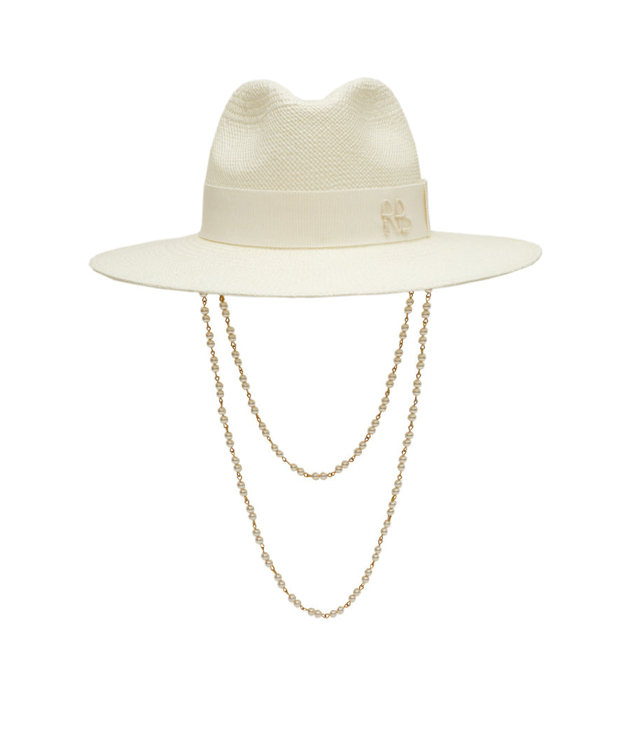 Double Chain Strap Fedora Hat