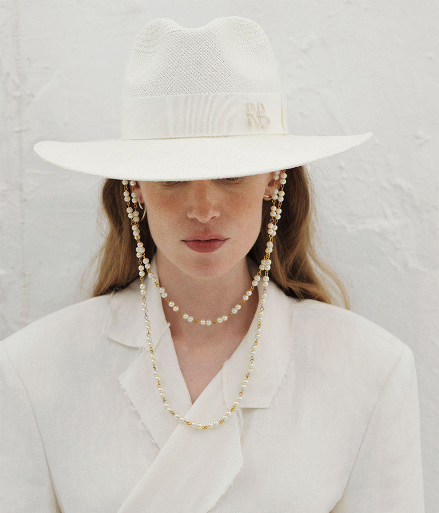 Photo, Fedora Hat, Double Chain Strap Fedora Hat