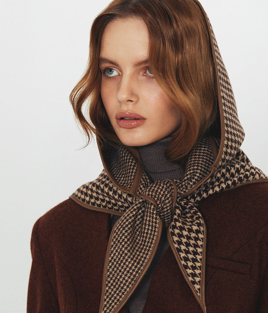 Ruslan Baginskiy Winter Sale, Houndstooth Hood HOD096-CA-GL-OS Ruslan Baginskiy