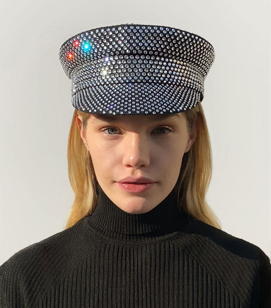 Photo, Baker Boy Cap, Crystal-embellished Baker Boy Cap