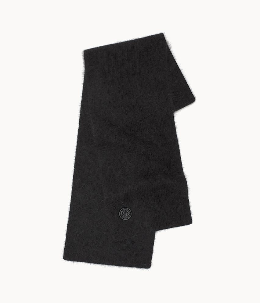 Black Logo Patch Scarf